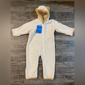 NWT Columbia Tiny Bear Fleece Baby Bunting Suit